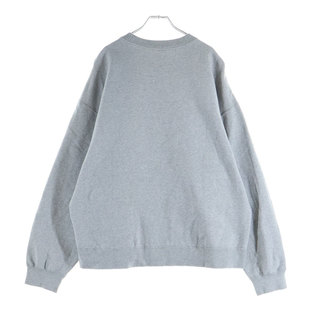 STUSSY(ステューシー) フロントロゴ刺繍 長袖スウェット トレーナー HO220406STY グレー