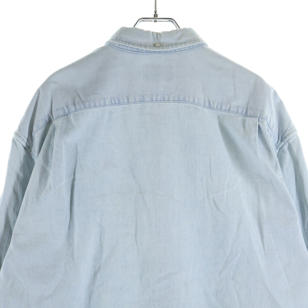 SUPREME(シュプリーム) 22SS Small Box Shirt Washed Blue スモールボックスロゴ デニム 長袖シャツ インディゴ