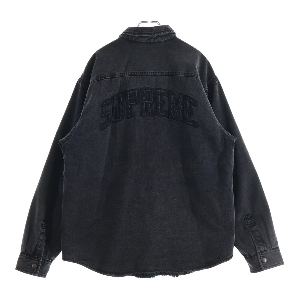 SUPREME(シュプリーム) 24AW Faux Shearling Lined Work Shirt フォー シアリング ラインド ワークシャツ デニム ブラック