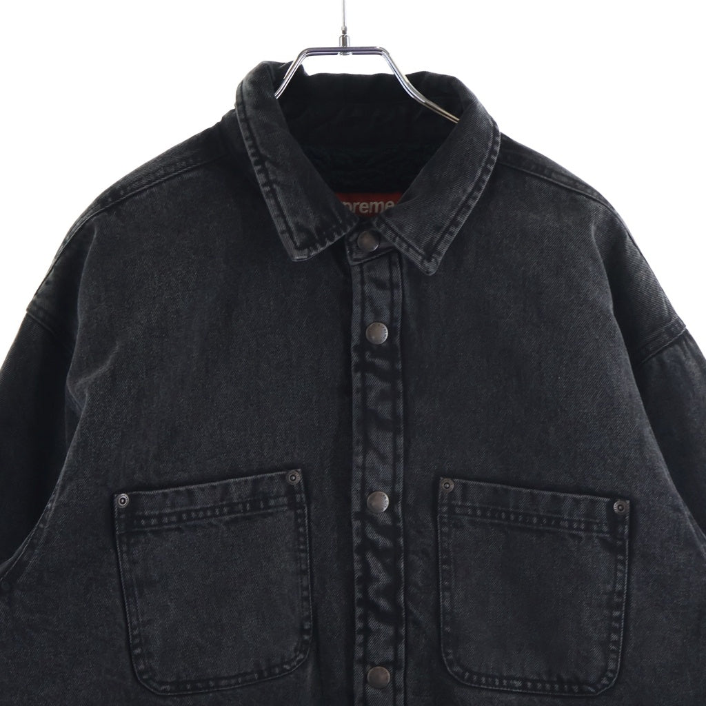 SUPREME(シュプリーム) 24AW Faux Shearling Lined Work Shirt フォー シアリング ラインド ワークシャツ デニム ブラック