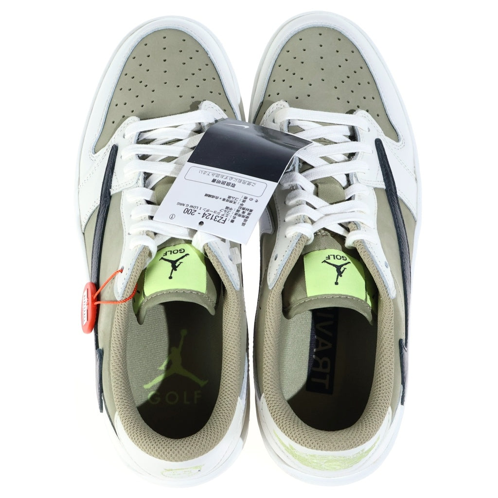 NIKE(ナイキ) ×Travis Scott Air Jordan 1 Low Golf Neutral Olive FZ3124-200 エアジョーダン1 ロー ゴルフ NRG ローカットスニーカー US9.5/27.5cm