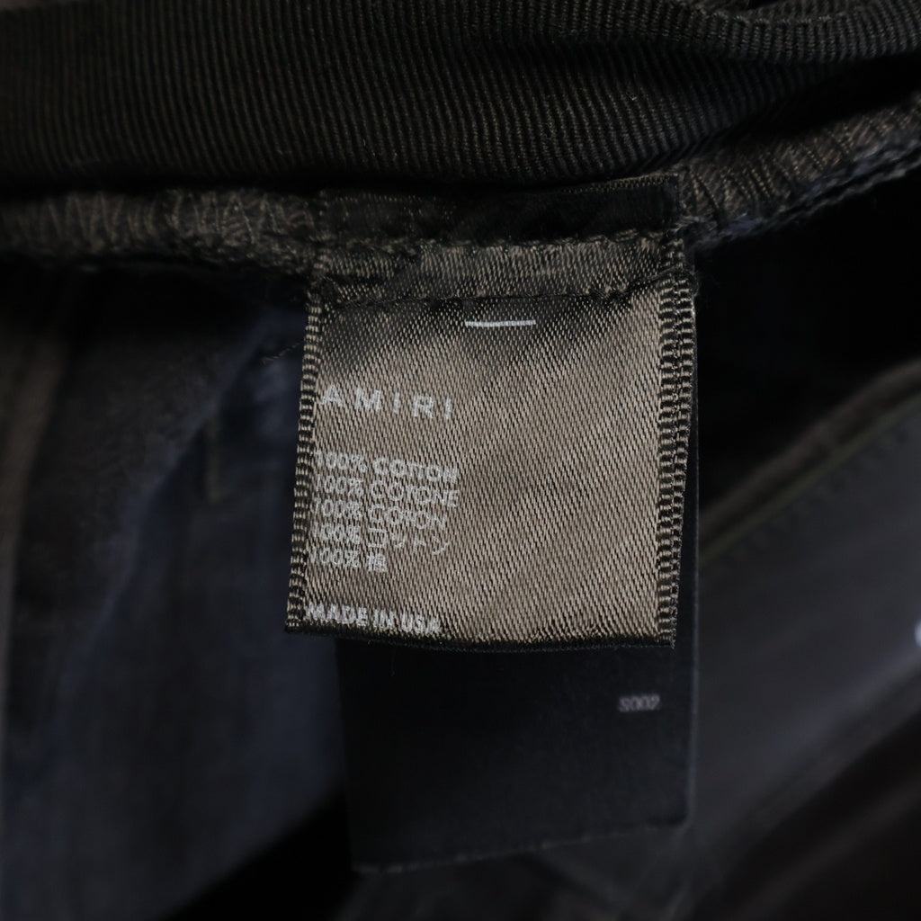 AMIRI(アミリ) 23AW Arts District Straight Fit Jeans ロゴ刺繍 ストレートジーンズ ダメージ加工