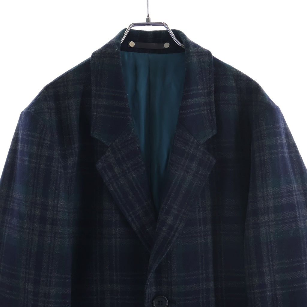 Paul Smith(ポールスミス) チェック柄 チェスターコート ウール PY-BM-87030 ブラック