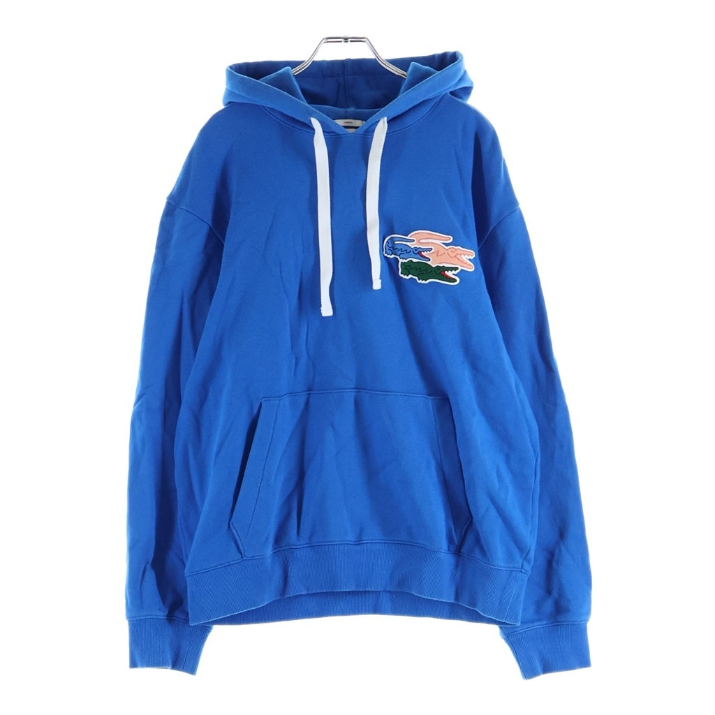 LACOSTE(ラコステ) ロゴパッチ マルチクロックエンブレム オーガニックコットン スウェットパーカ SH9881 ブルー