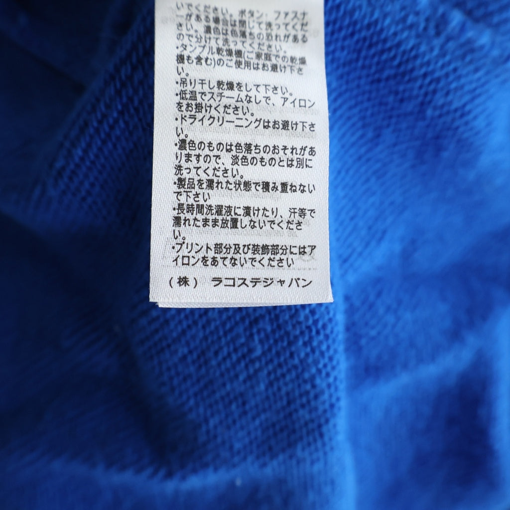 LACOSTE(ラコステ) ロゴパッチ マルチクロックエンブレム オーガニックコットン スウェットパーカ SH9881 ブルー