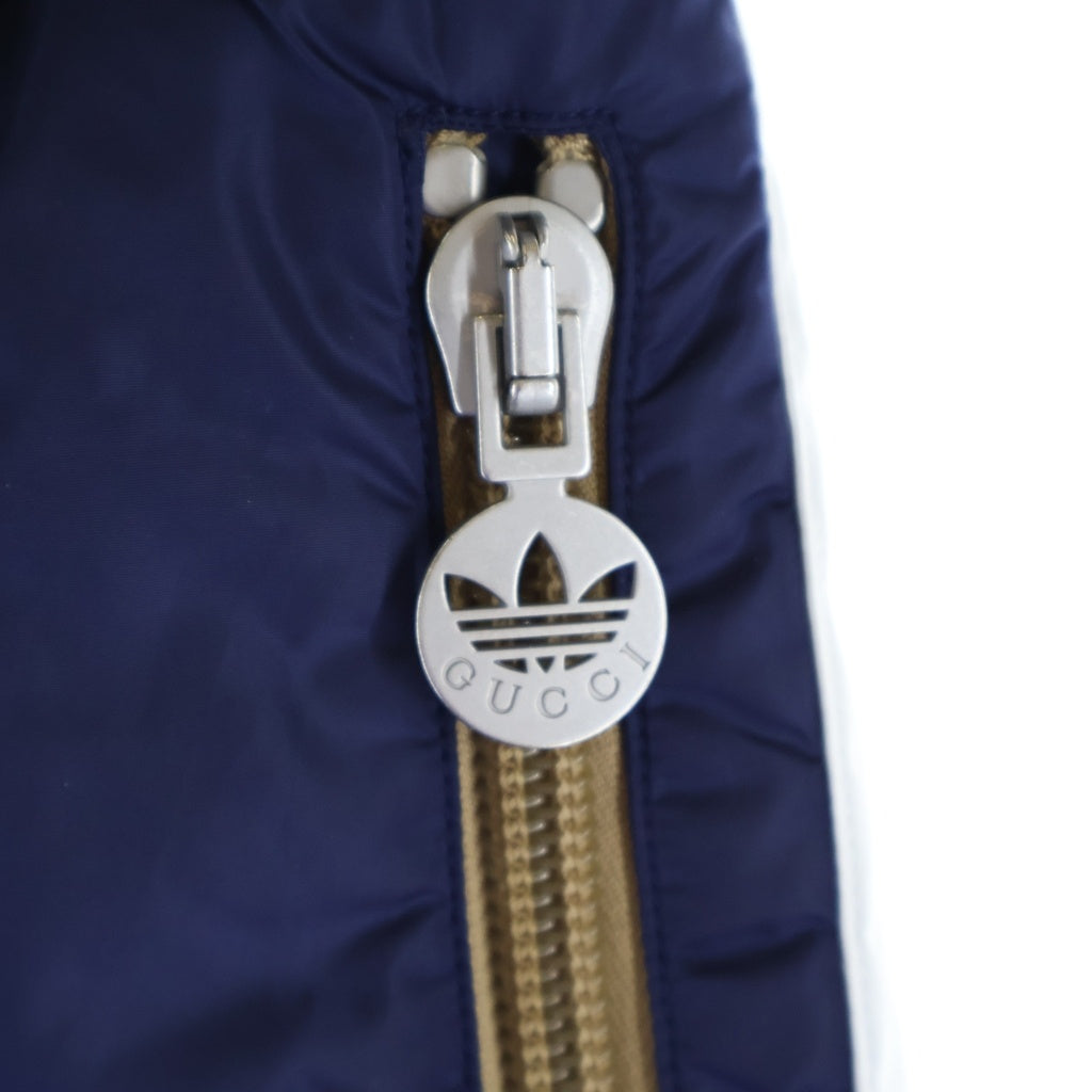 GUCCI(グッチ) ×adidas Track Pants 722270-ZALCQ サイドストライブ トラックパンツ ナイロン ネイビー