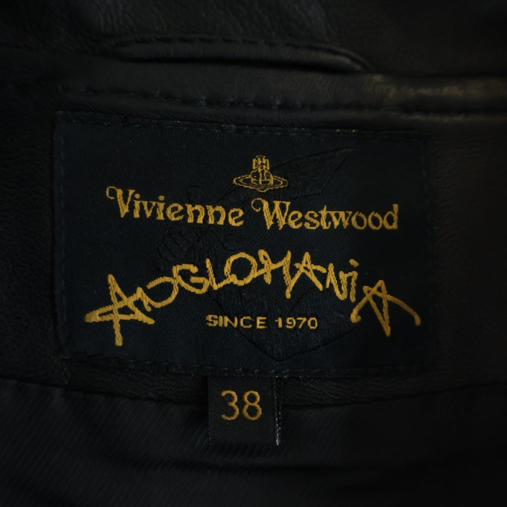 Vivienne Westwood Anglomania(ヴィヴィアンウエストウッドアングロマニア) Leather Riders Jacket 05101M レザー ライダース ジャケット ブラック レディース