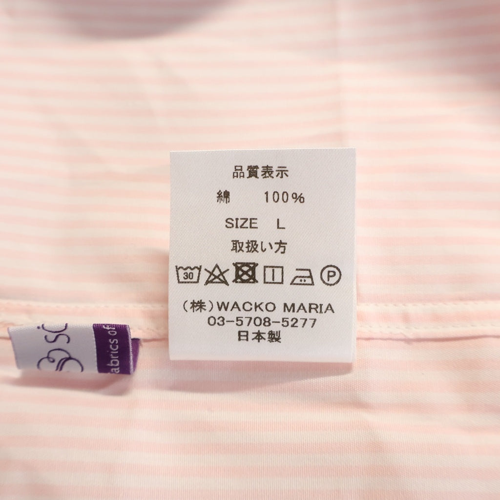 WACKO MARIA(ワコマリア) 23SS REGULAR COLLAR SHIRT 23SS-WMS-RC07 レギュラー カラー シャツ 半袖 ピンク