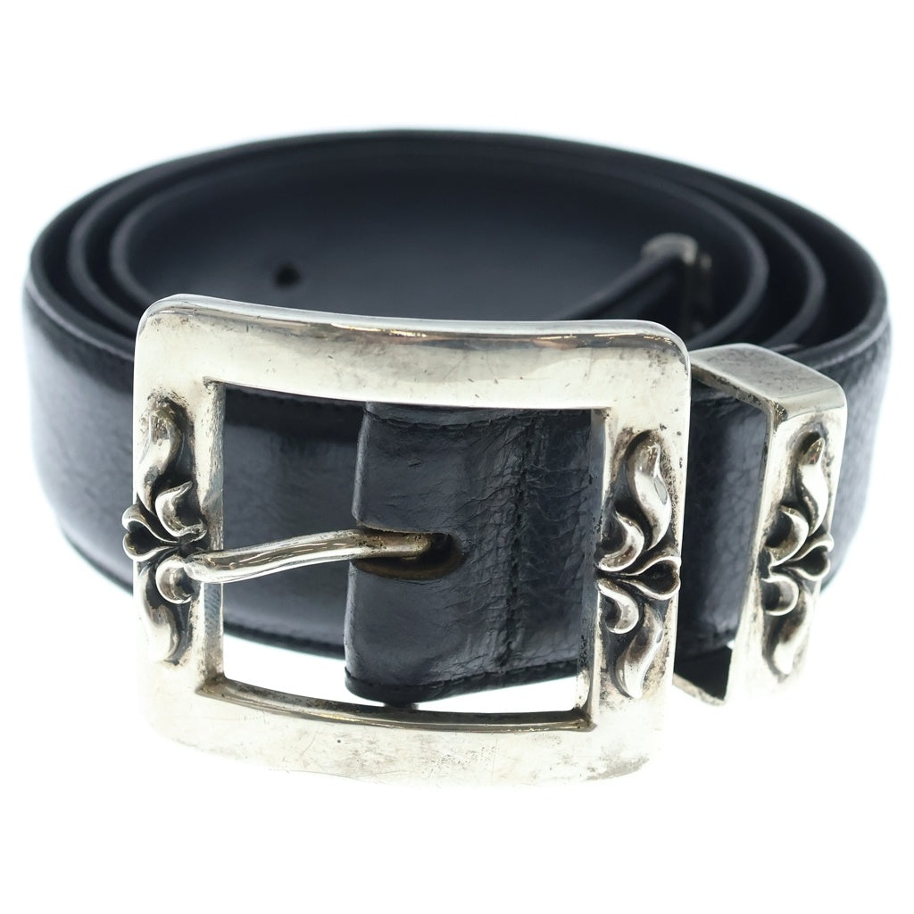 CHROME HEARTS(クロムハーツ) BLT 3PC OTJ レザーベルト ブラック/シルバー