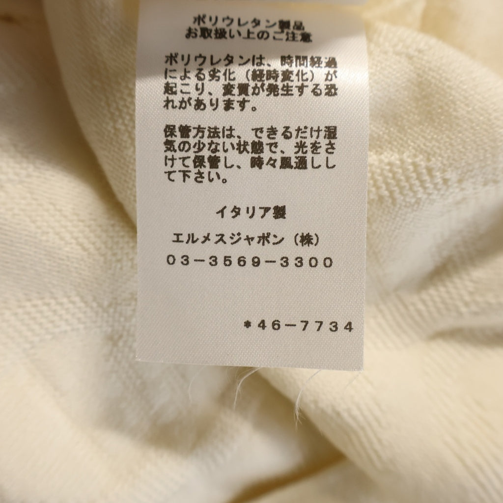HERMES(エルメス) 24SS Naoussa ナウサ ニット カーディガン ロング丈 シェーヌダンクル 総柄 レディース ベージュ