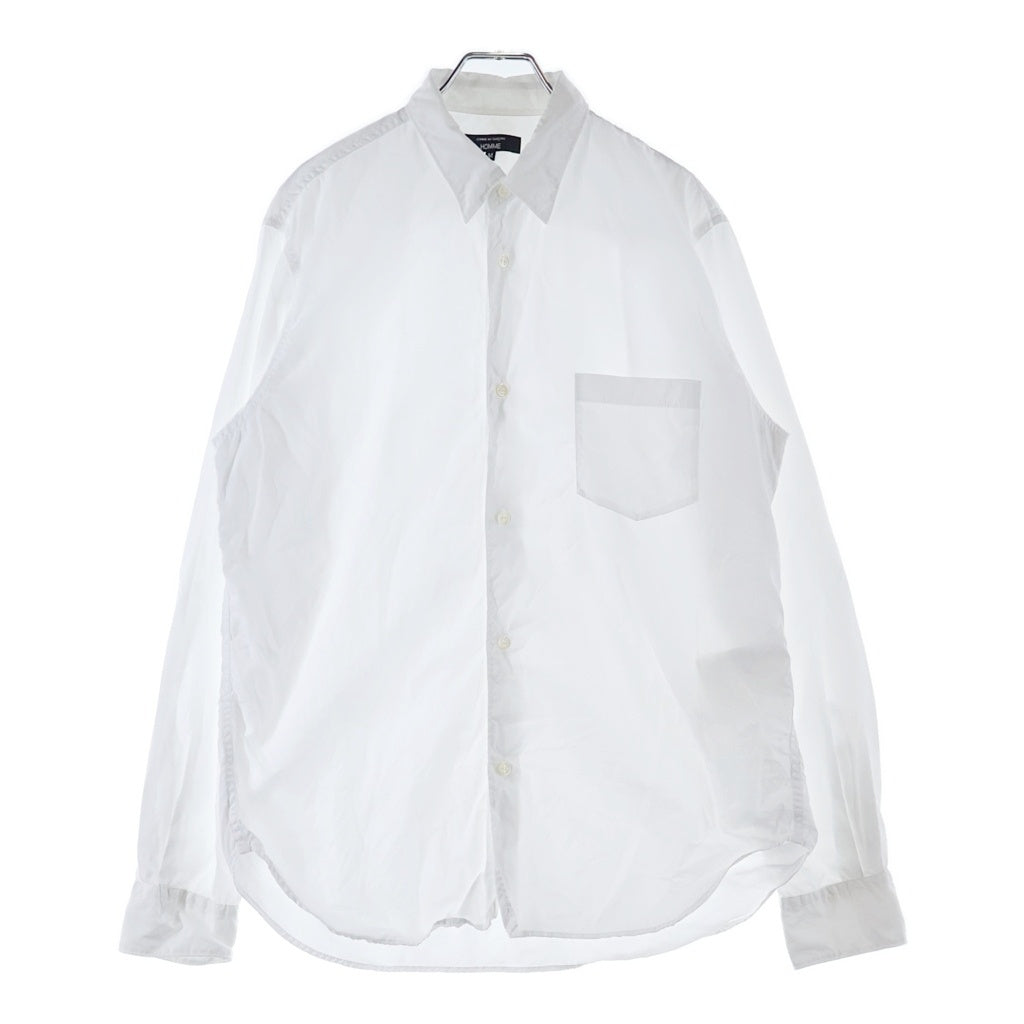 COMME des GARCONS HOMME(コムデギャルソンオム) 25SS コットンブロード パッカリング ベーシック 長袖シャツ HO-B101 ホワイト