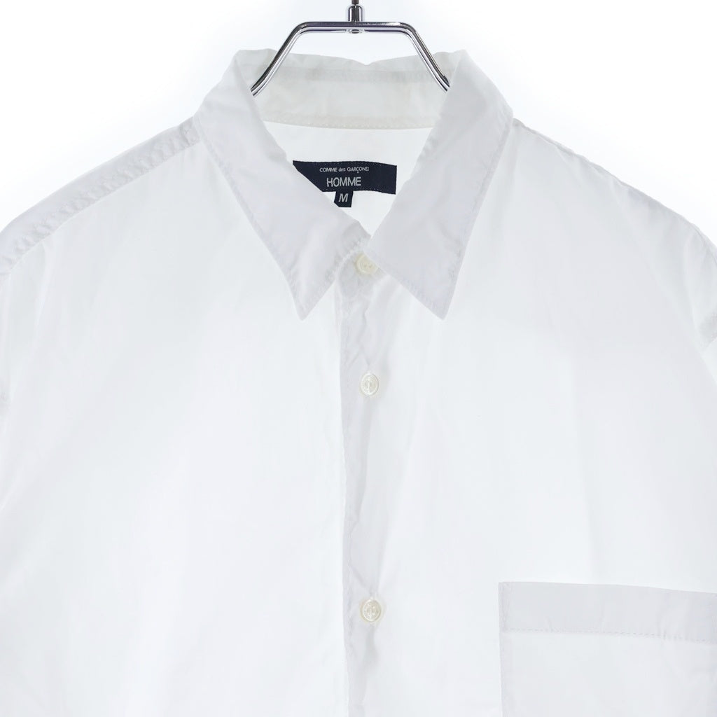 COMME des GARCONS HOMME(コムデギャルソンオム) 25SS コットンブロード パッカリング ベーシック 長袖シャツ HO-B101 ホワイト