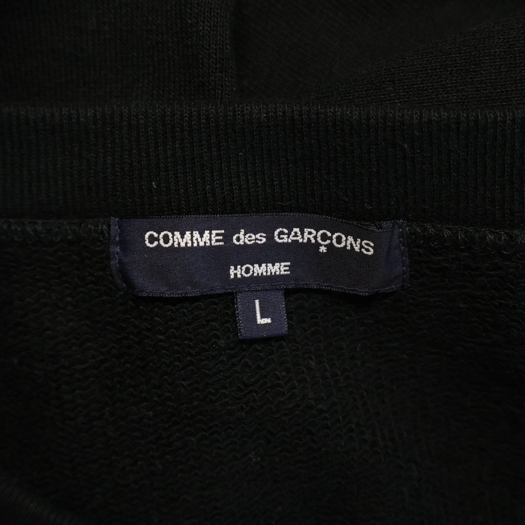 COMME des GARCONS HOMME(コムデギャルソンオム) 24SS HOMMEプリント 綿裏毛 クルーネック スウェット HM-T104 ブラック