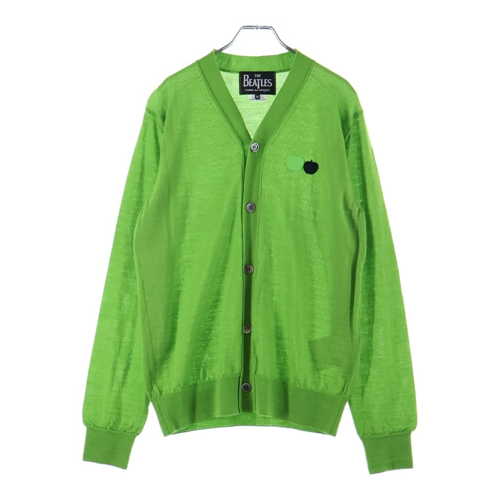 THE BEATLES COMME des GARCONS(ザビートルズ コムデギャルソン) 24SS THE BEATLES CDG CARDIGAN ザ ビートルズ カーディガン アップル ワッペン VZ-N001 ライトグリーン