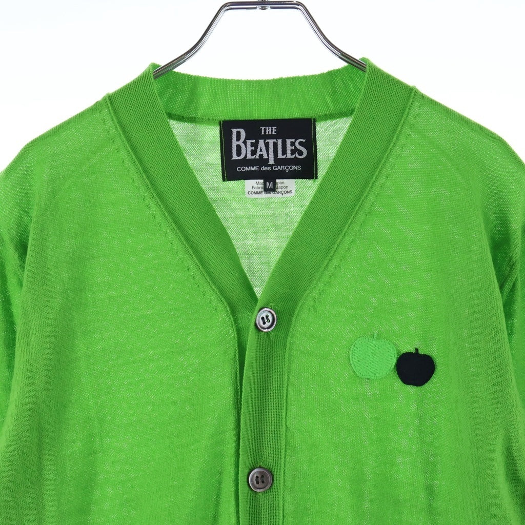 THE BEATLES COMME des GARCONS(ザビートルズ コムデギャルソン) 24SS THE BEATLES CDG CARDIGAN ザ ビートルズ カーディガン アップル ワッペン VZ-N001 ライトグリーン
