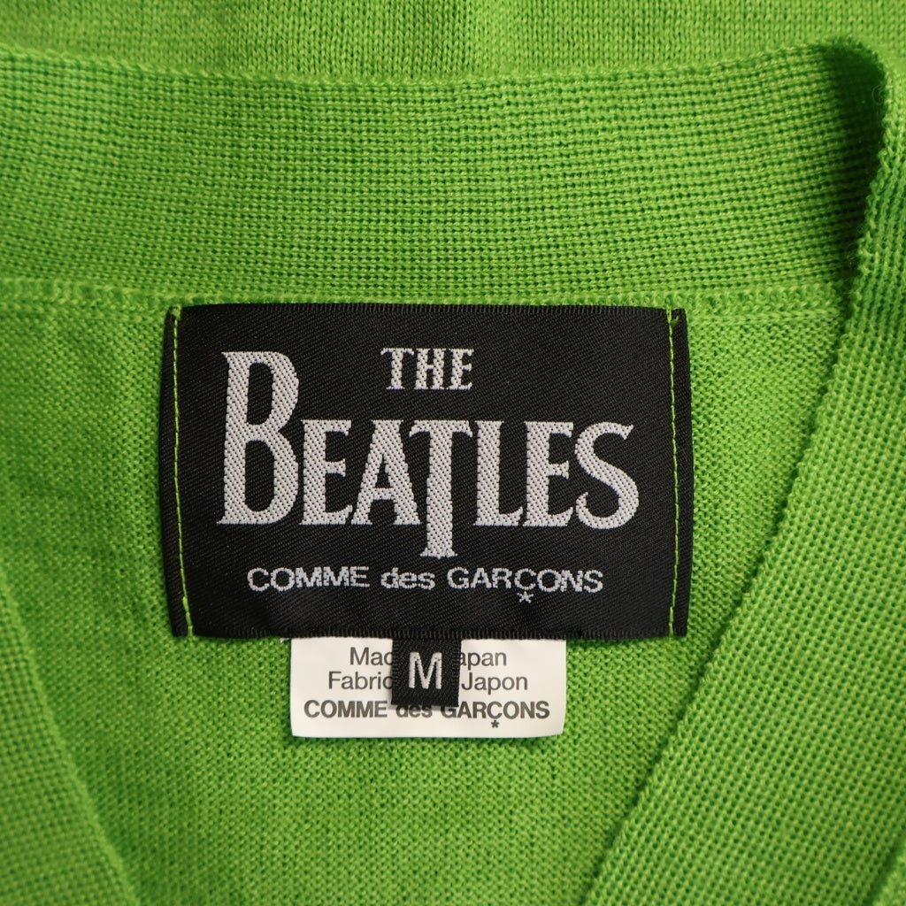 THE BEATLES COMME des GARCONS(ザビートルズ コムデギャルソン) 24SS THE BEATLES CDG CARDIGAN ザ ビートルズ カーディガン アップル ワッペン VZ-N001 ライトグリーン