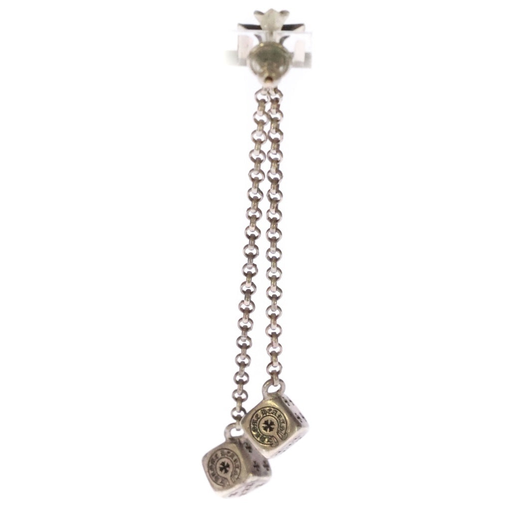 CHROME HEARTS(クロムハーツ) CHAIN DROP DICE 2/チェーンドロップダイス ピアス シルバー