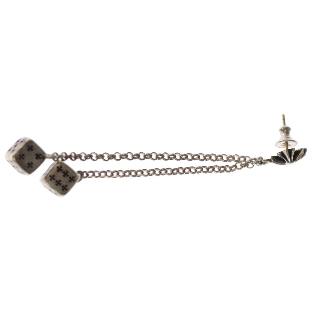 CHROME HEARTS(クロムハーツ) CHAIN DROP DICE 2/チェーンドロップダイス ピアス シルバー