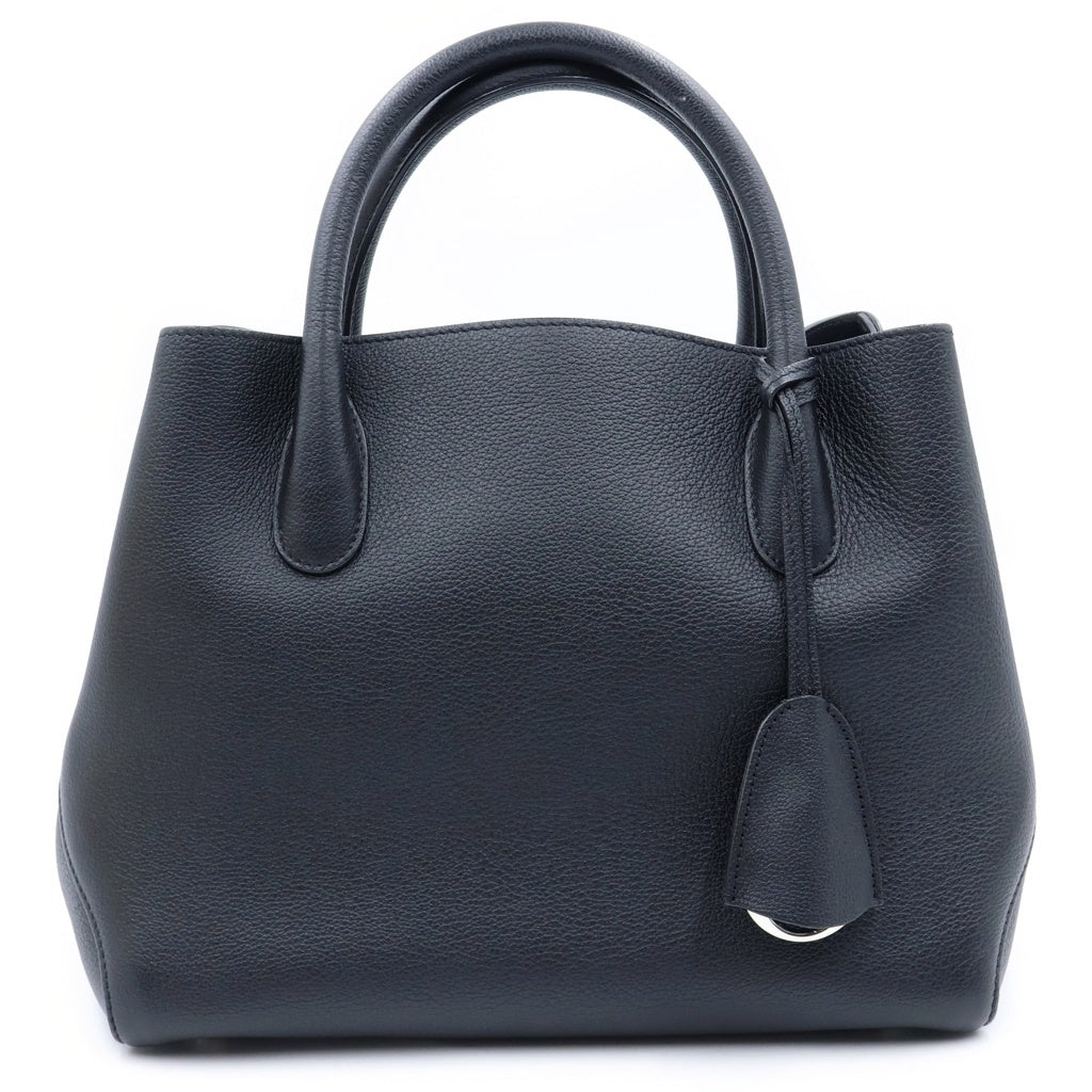 Christian Dior(クリスチャンディオール) オープンバー 2WAYトートバッグ ブラック レザー シルバー金具 M1067PVFW レディース
