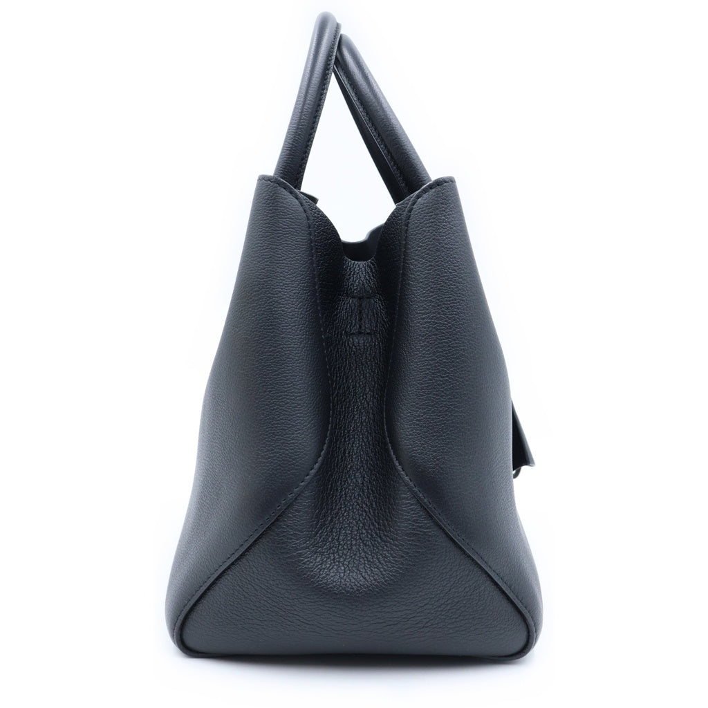 Christian Dior(クリスチャンディオール) オープンバー 2WAYトートバッグ ブラック レザー シルバー金具 M1067PVFW レディース