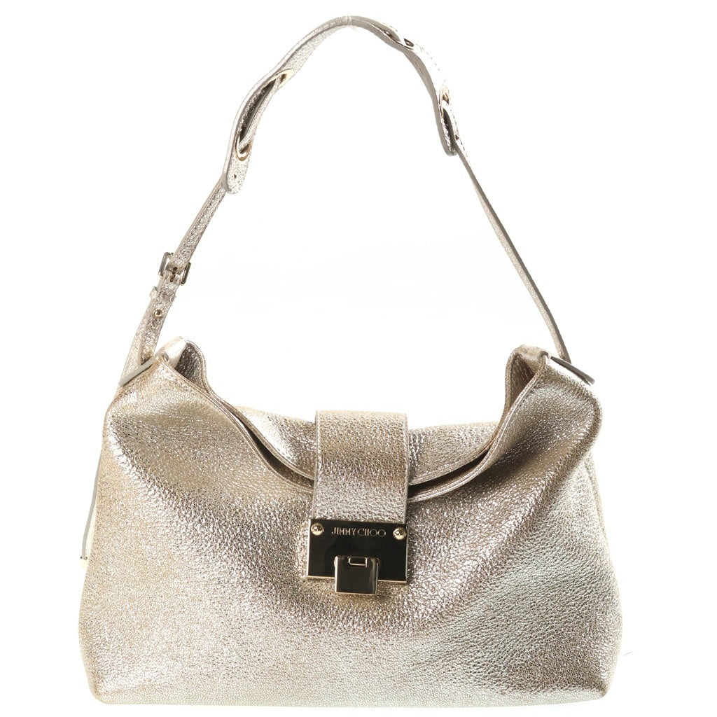 JIMMY CHOO(ジミーチュウ) ワンショルダーバッグ ハンドバッグ ゴールド レザー ゴールド金具 レディース