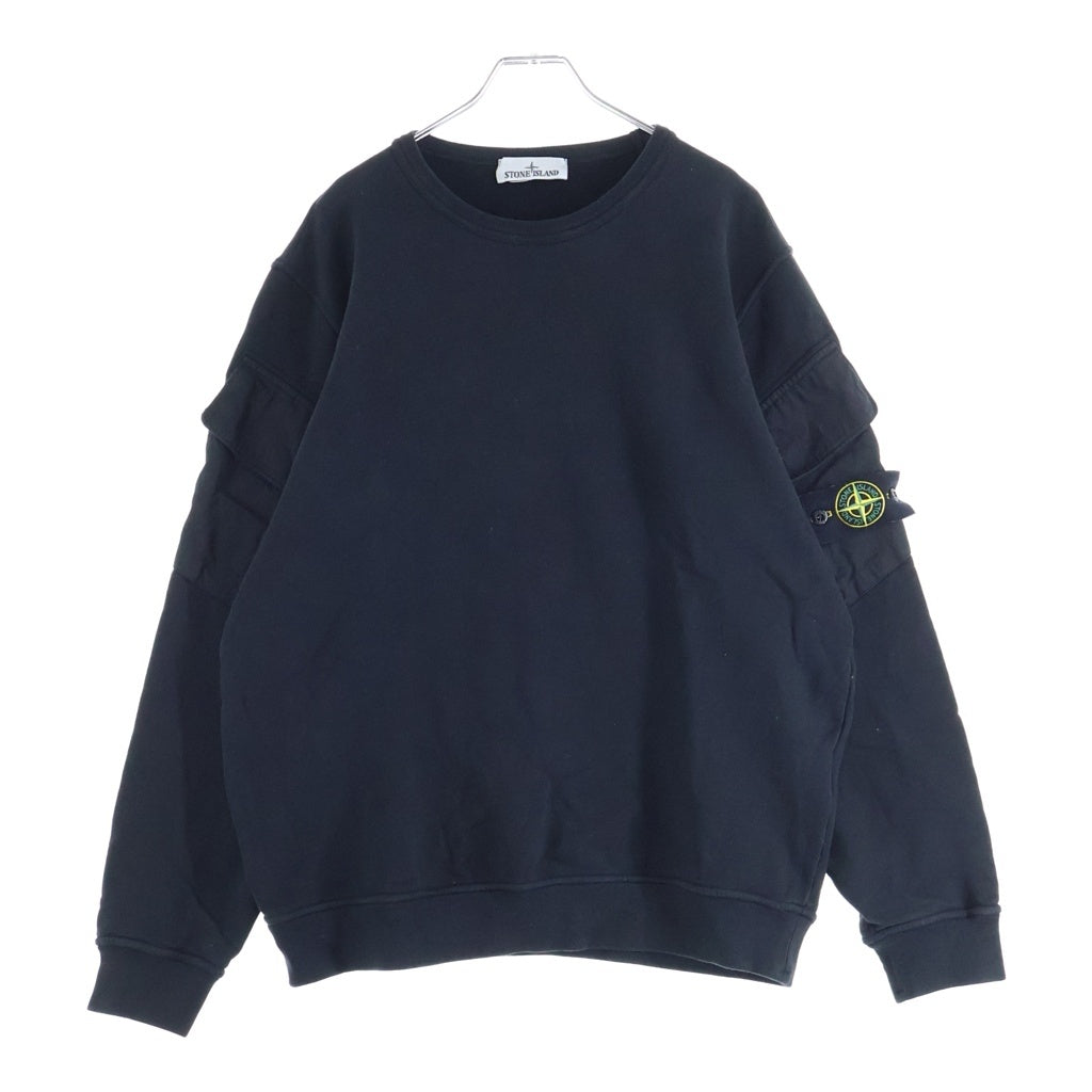 STONE ISLAND(ストーンアイランド) Brushed Organic Cotton Fleece クルーネック スウェットシャツ K2S156100008S0A20 ブラック
