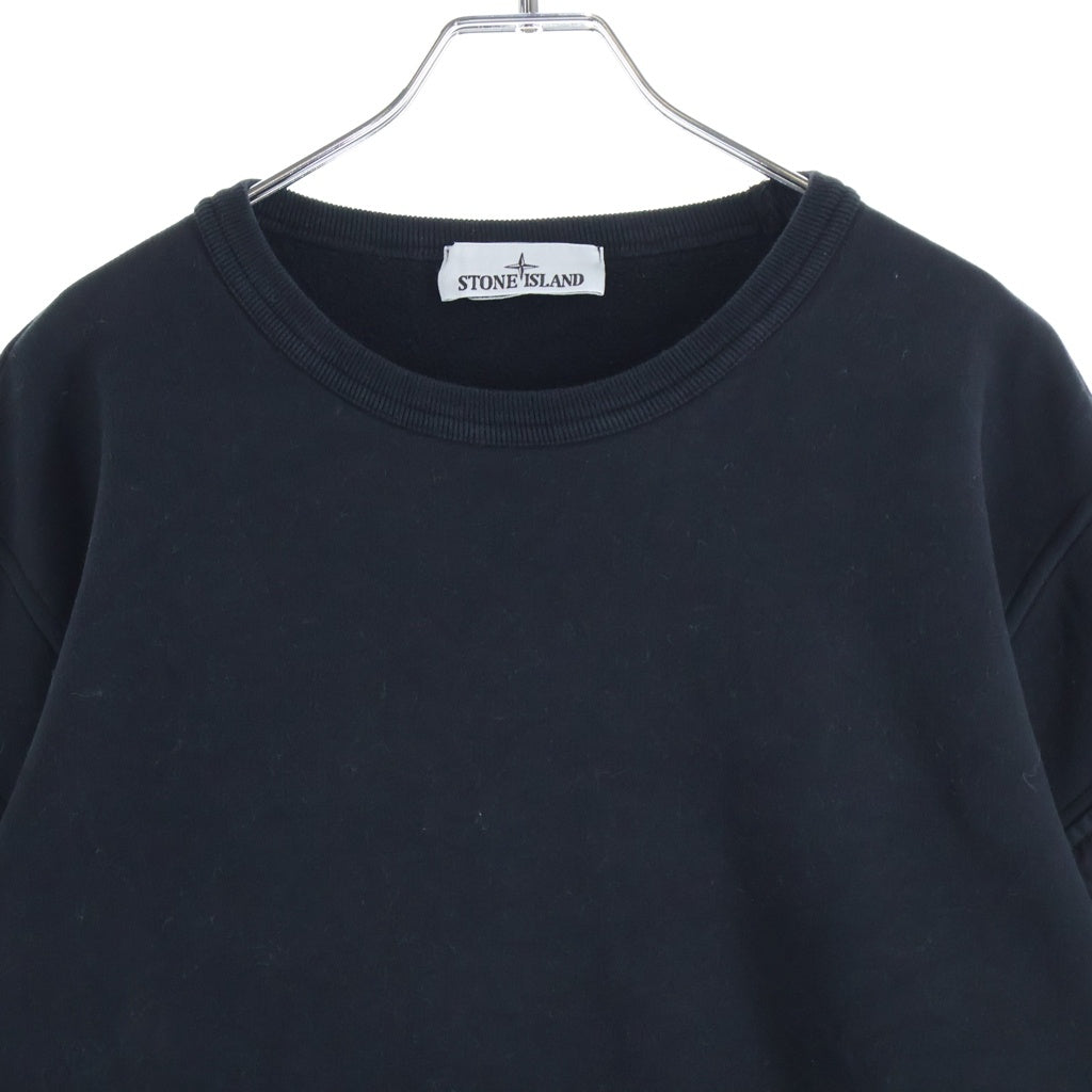 STONE ISLAND(ストーンアイランド) Brushed Organic Cotton Fleece クルーネック スウェットシャツ K2S156100008S0A20 ブラック