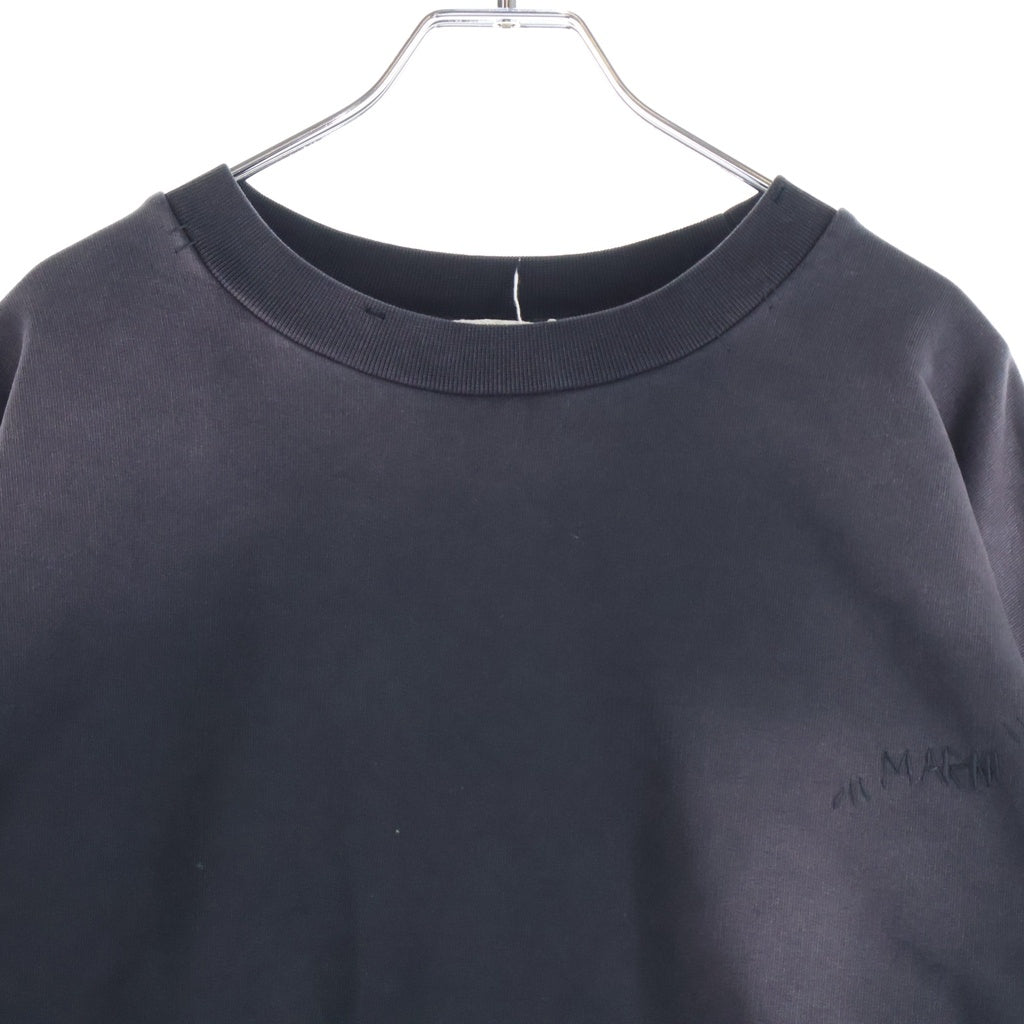 MARNI(マルニ) 24SS ヴィンテージ加工 ロゴ刺繍 スウェット トレーナー FUMU0074GS USCY09 ブラック