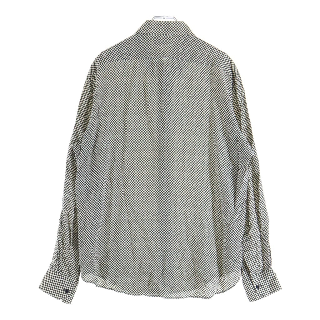 CELINE(セリーヌ) 21SS THE DANCING KID レーヨン チェック 長袖シャツ ブラック/ホワイト 2C028329M