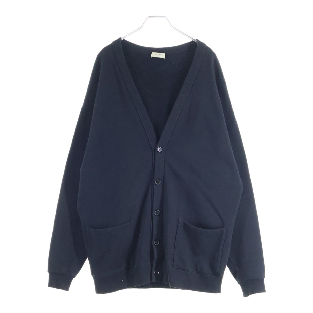 CELINE(セリーヌ) 22SS バックロゴプリント オーバーサイズ スウェット カーディガン ブラック