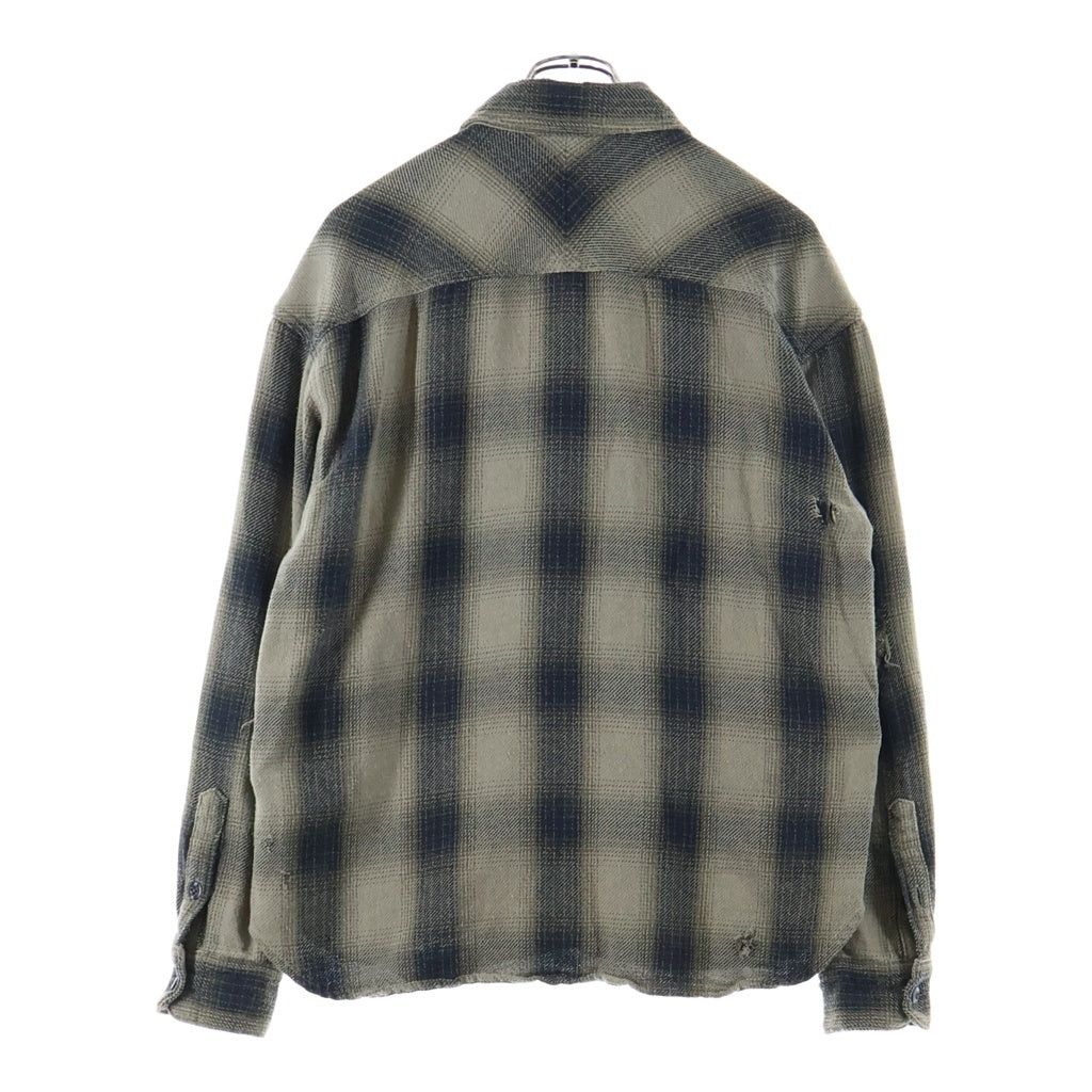 NEIGHBORHOOD(ネイバーフッド) SAVAGE BLOCK HOMBRE CHECK SHIRT 242AQNH-SHM07 オンブレ チェックシャツ ネルシャツ 長袖 ブラウン
