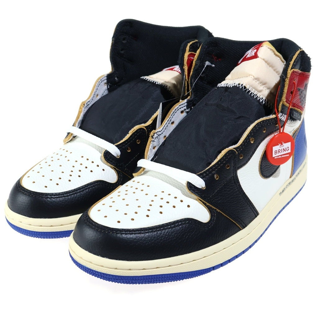 NIKE(ナイキ) ×fragment design × UNION Air Jordan 1 High Black/Varsity Red IO7847-002 エアジョーダン1 OG ハイカットスニーカー US9/27.0cm