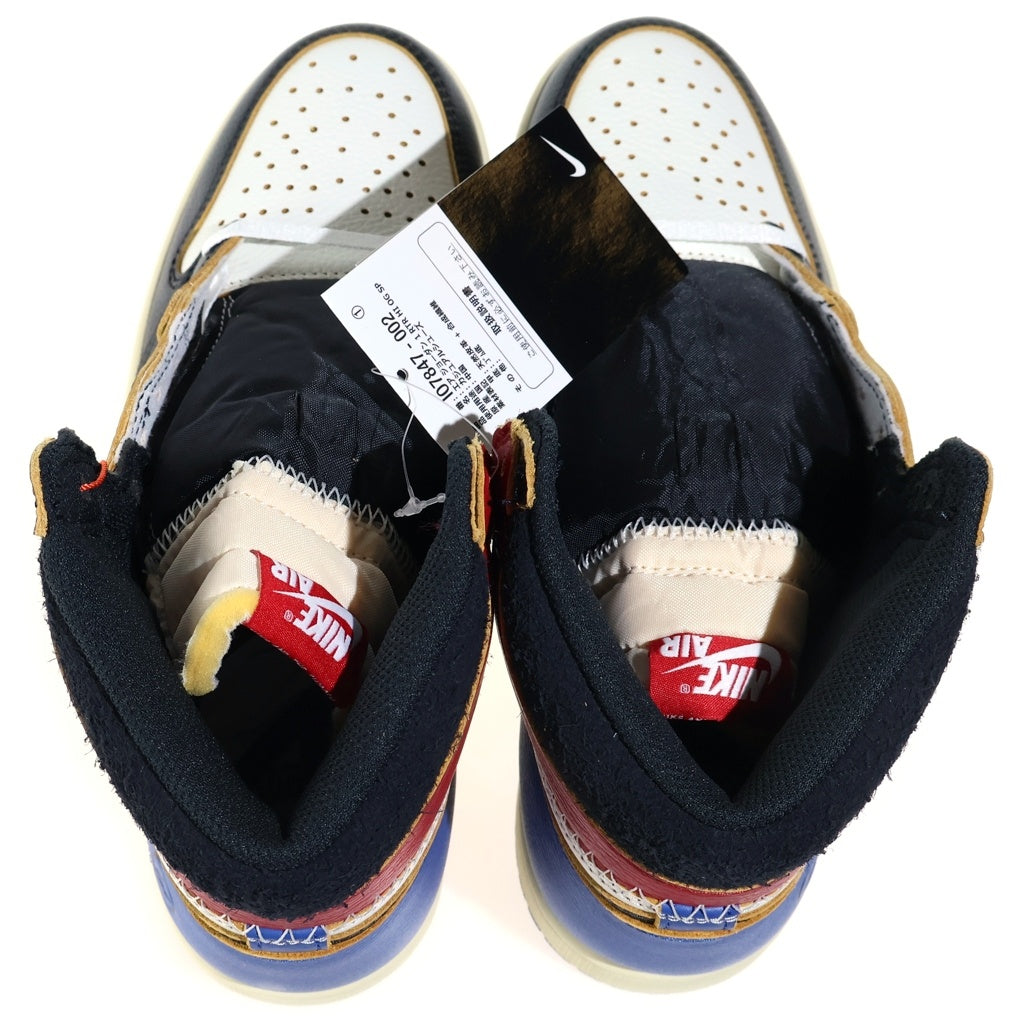 NIKE(ナイキ) ×fragment design × UNION Air Jordan 1 High Black/Varsity Red IO7847-002 エアジョーダン1 OG ハイカットスニーカー US9/27.0cm