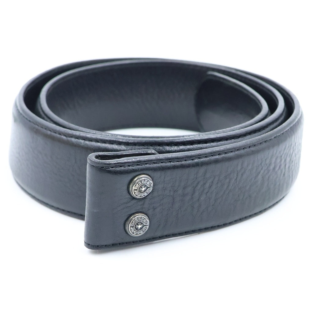 CHROME HEARTS(クロムハーツ) 1.5 STRAP 1.5インチ ホースシューリベッツ レザーベルトストラップ ブラック