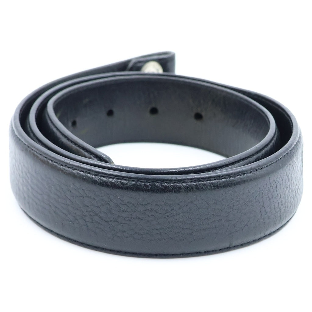 CHROME HEARTS(クロムハーツ) 1.5 STRAP 1.5インチ ホースシューリベッツ レザーベルトストラップ ブラック