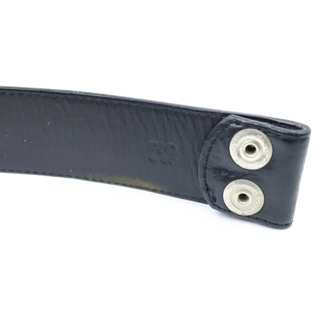 CHROME HEARTS(クロムハーツ) 1.5 STRAP 1.5インチ ホースシューリベッツ レザーベルトストラップ ブラック