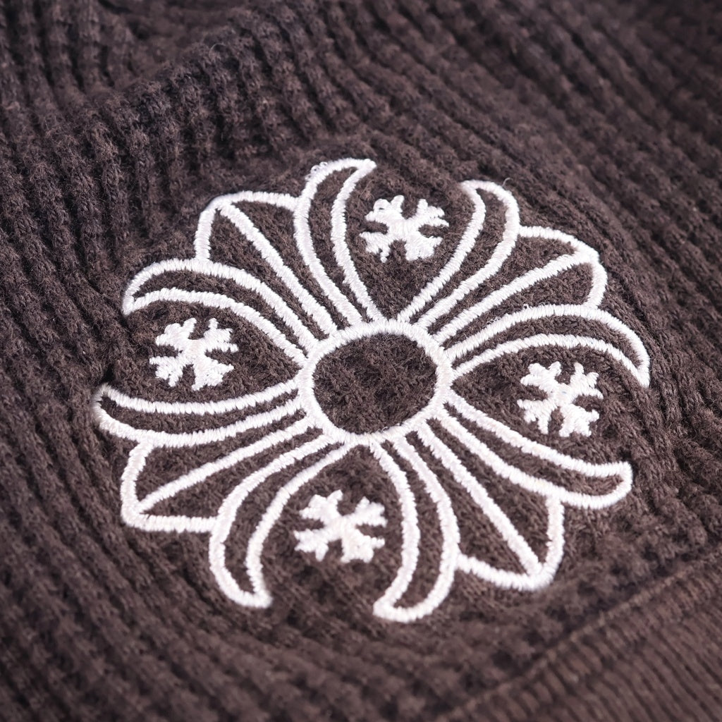 CHROME HEARTS(クロムハーツ) OLD THERMAL BEANIE オールド CHブラス刺繍 サーマル ビーニー ニット帽 ブラック