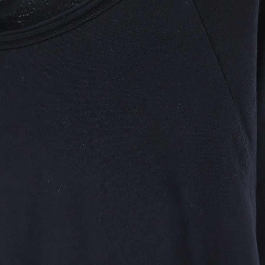 CHROME HEARTS(クロムハーツ) RIBBED L/S TEE オールド バックスクロールラベル フローラルクロス ブラック