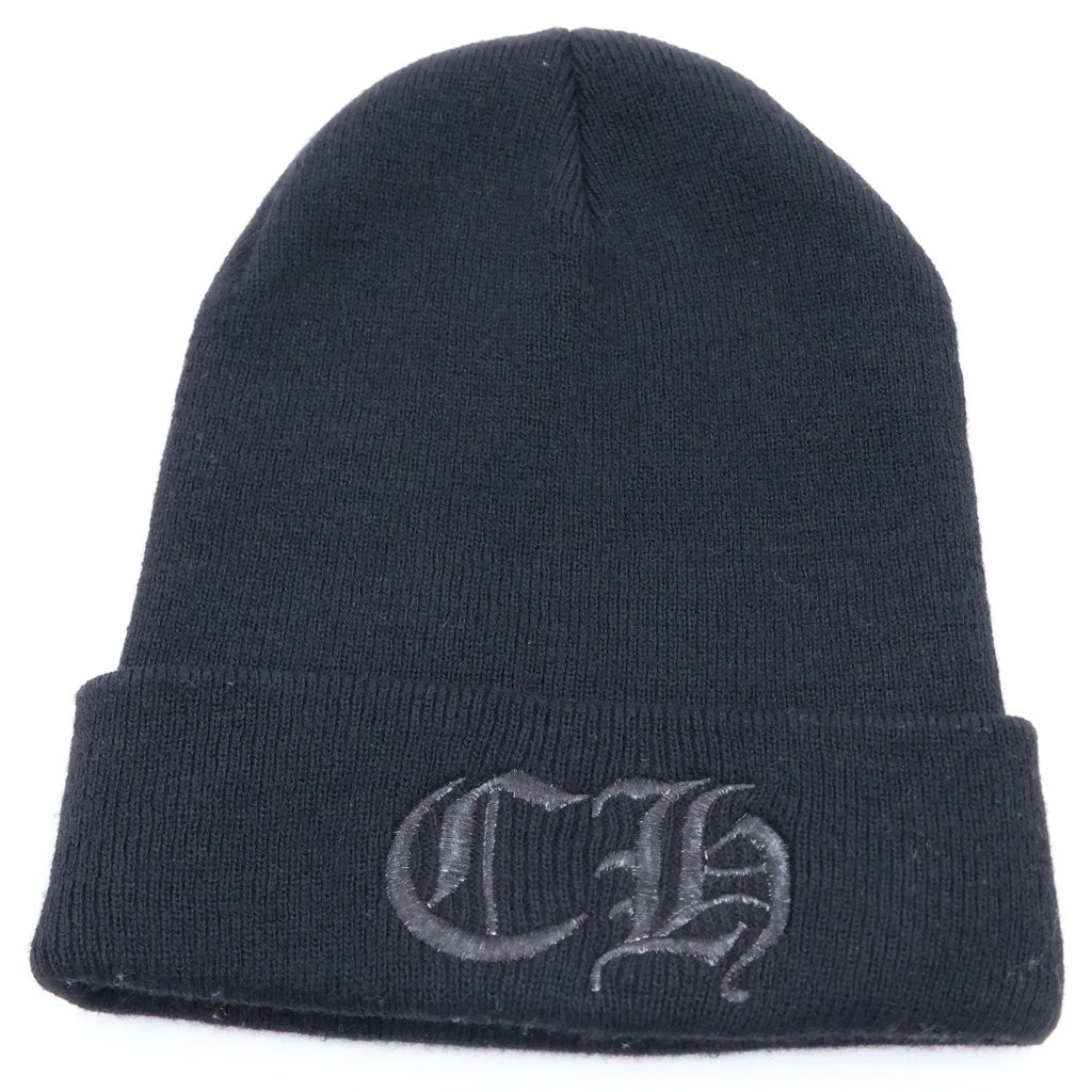 CHROME HEARTS(クロムハーツ) OLD WATCH CAP CHロゴ刺繍 ビーニー ニット帽 帽子 ブラック
