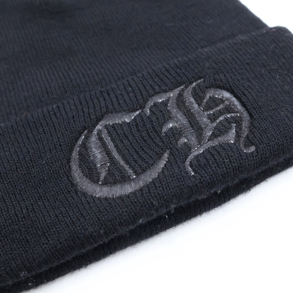 CHROME HEARTS(クロムハーツ) OLD WATCH CAP CHロゴ刺繍 ビーニー ニット帽 帽子 ブラック