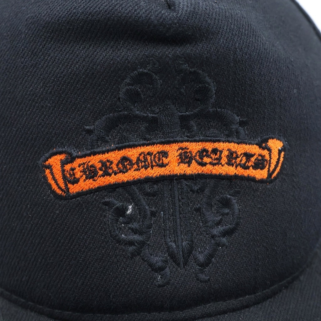 CHROME HEARTS(クロムハーツ) TRUCKER CAP デニムトラッカー ヴァインダガー刺繍 キャップ 帽子 ブラック