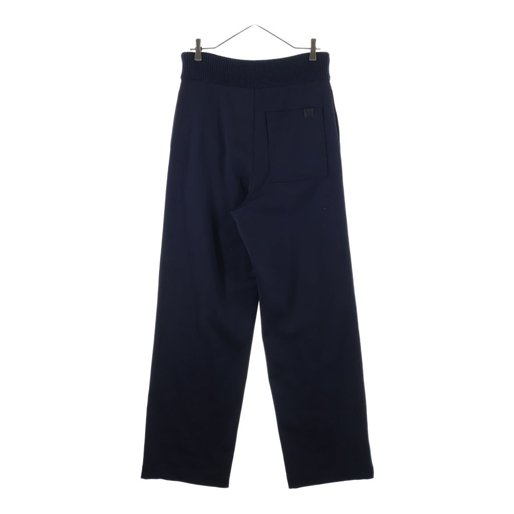 LOEWE(ロエベ) バック アナグラム 革パッチ付き リブウエスト パンツ ネイビー H526Y04W87