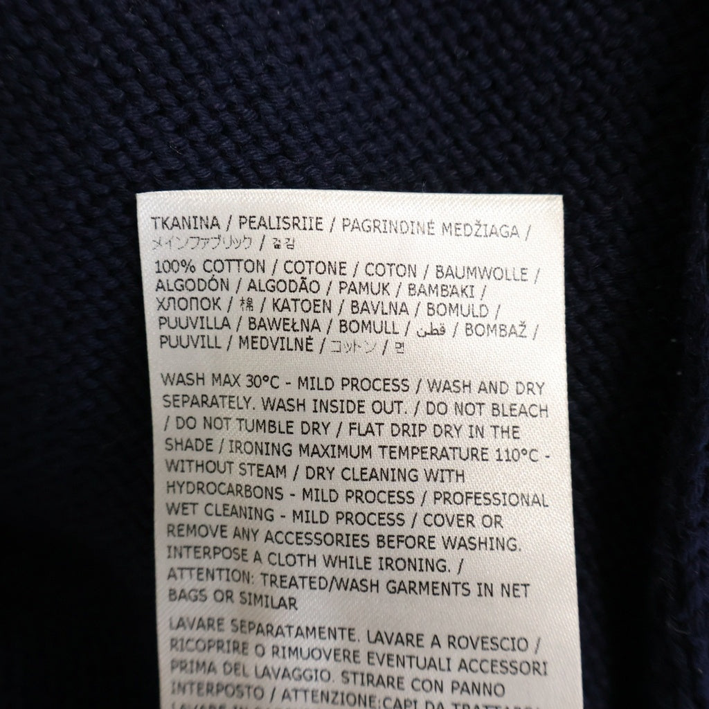 Maison Margiela(メゾンマルジェラ) 22SS ダメージ加工 クルーネック ニット コットン ネイビー S51GP0256