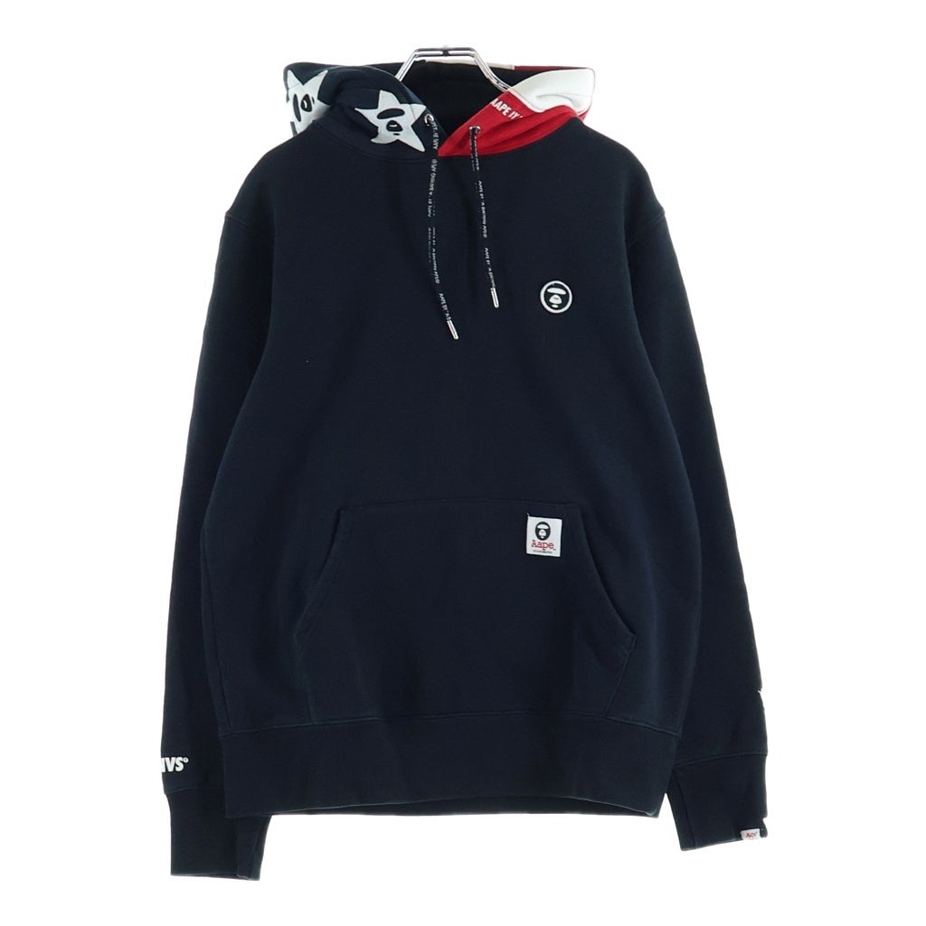 AAPE BY A BATHING APE(エーエイプバイアベイシングエイプ) スターデザイン プルオーバーパーカー フーディー ブラック AAPSWMF3085XX
