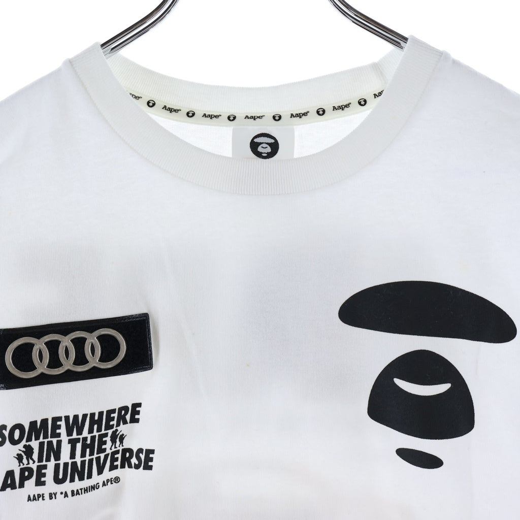 AAPE BY A BATHING APE(エーエイプバイアベイシングエイプ) ×アウディ コラボTシャツ 半袖 ホワイト AAPTEM9126XX6