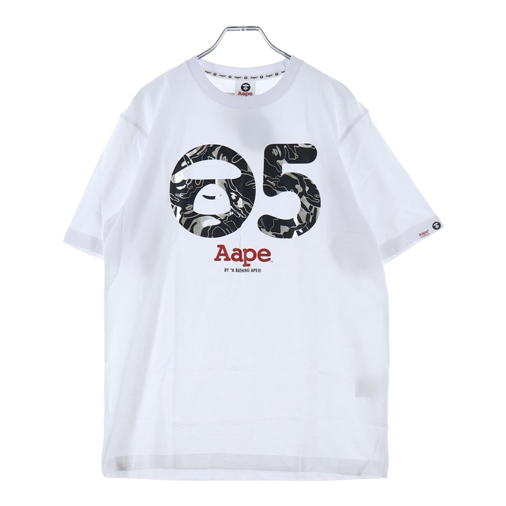 AAPE BY A BATHING APE(エーエイプバイアベイシングエイプ) 05 アニバーサリー フロントデザイン 半袖Tシャツ カットソー ホワイト AAPTEM2920XX8