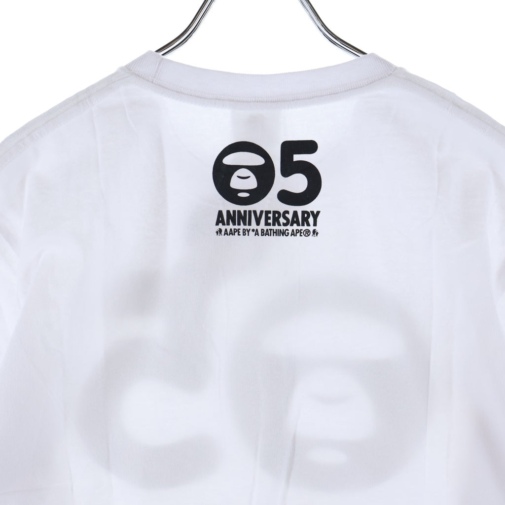 AAPE BY A BATHING APE(エーエイプバイアベイシングエイプ) 05 アニバーサリー フロントデザイン 半袖Tシャツ カットソー ホワイト AAPTEM2920XX8