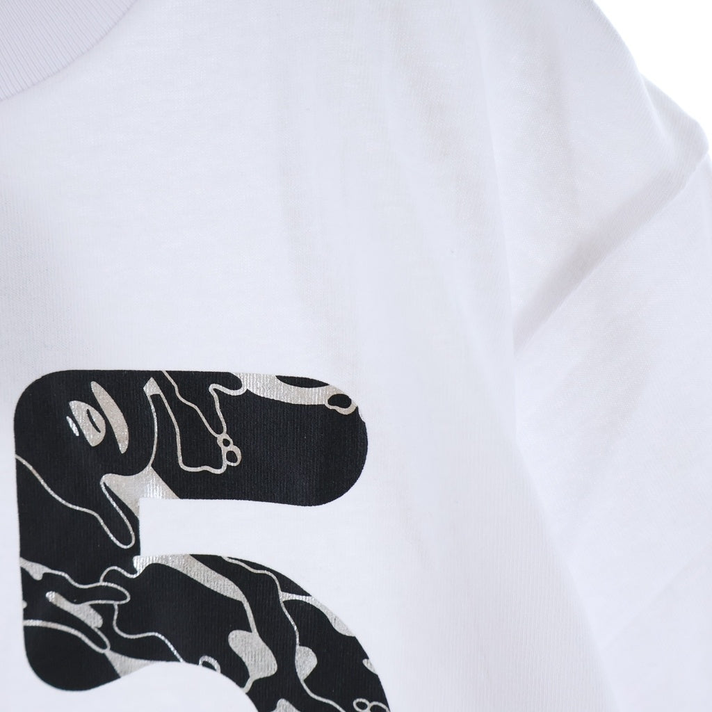 AAPE BY A BATHING APE(エーエイプバイアベイシングエイプ) 05 アニバーサリー フロントデザイン 半袖Tシャツ カットソー ホワイト AAPTEM2920XX8