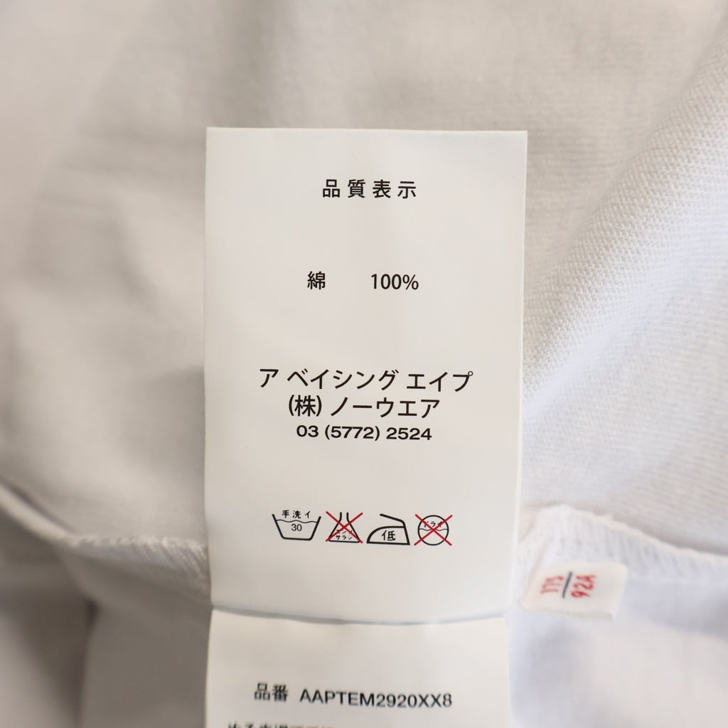 AAPE BY A BATHING APE(エーエイプバイアベイシングエイプ) 05 アニバーサリー フロントデザイン 半袖Tシャツ カットソー ホワイト AAPTEM2920XX8