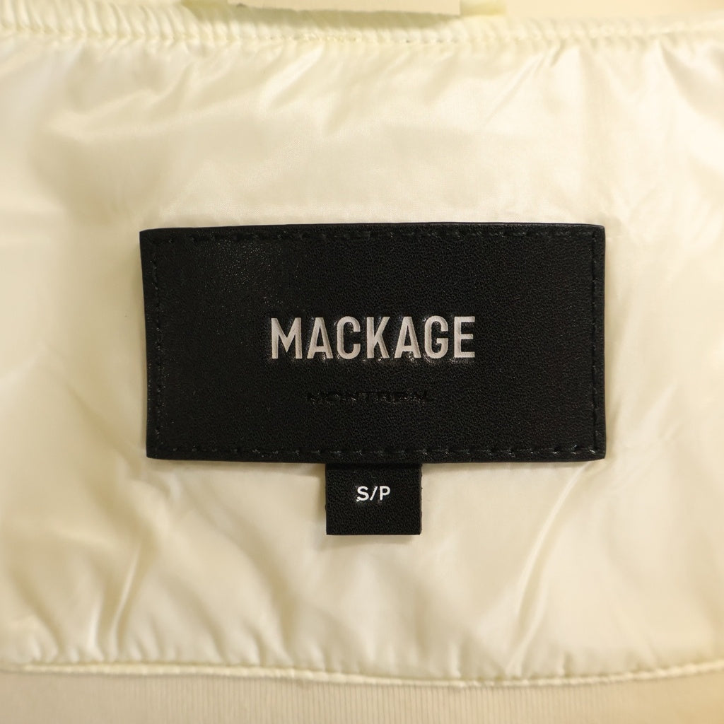 MACKAGE(マッカージュ) DELLA-Z キルティング ナイロン 袖ロゴ ダウンジャケット ベージュ レディース